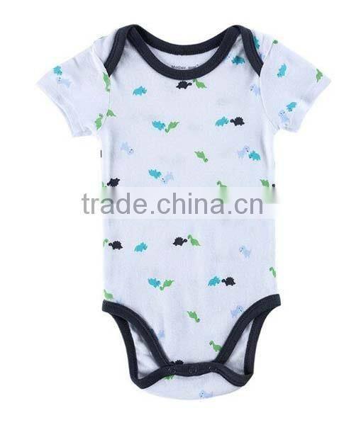wholesale 100% organic cotton baby girl boy short sleeve bodysuits