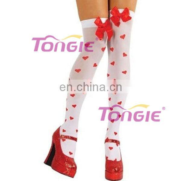 Sexy Women Hearts Heart White Stockings Fancy Stockings