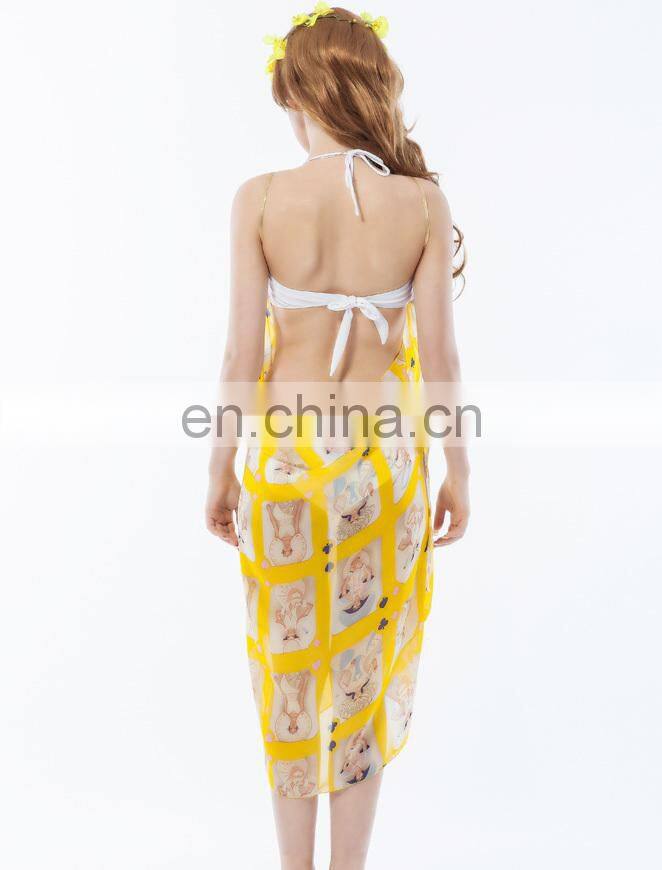 beautiful yellow beach casual wedding dress