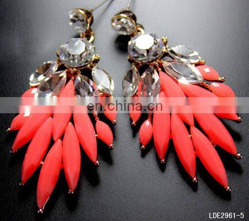 Fashionable exquisite occident mint green crystal earring stud