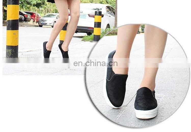 Wholesale black horse hair sneakers mens casual shoes sneakers