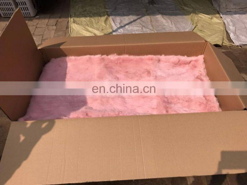 High quality rabbit fur skin plate with factory wholesale price