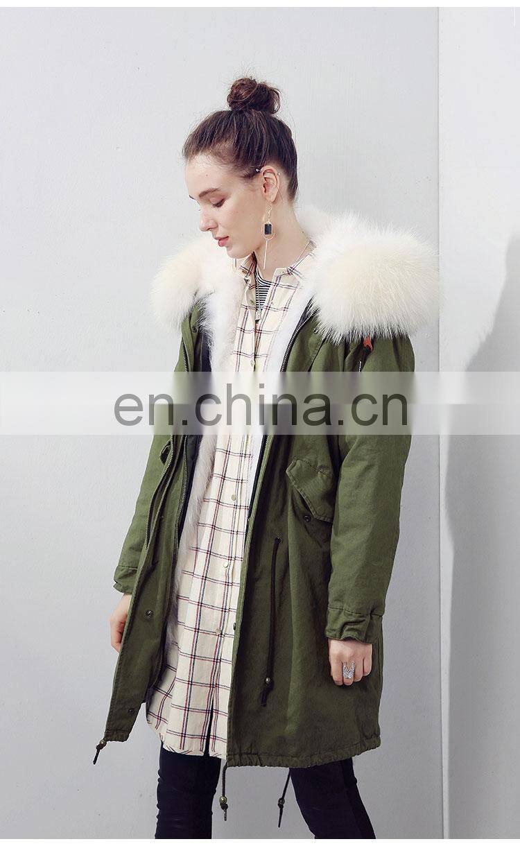 Black Parka London Style Parka Womens Colorful Fox Fur Lined Winter Parka for Girls