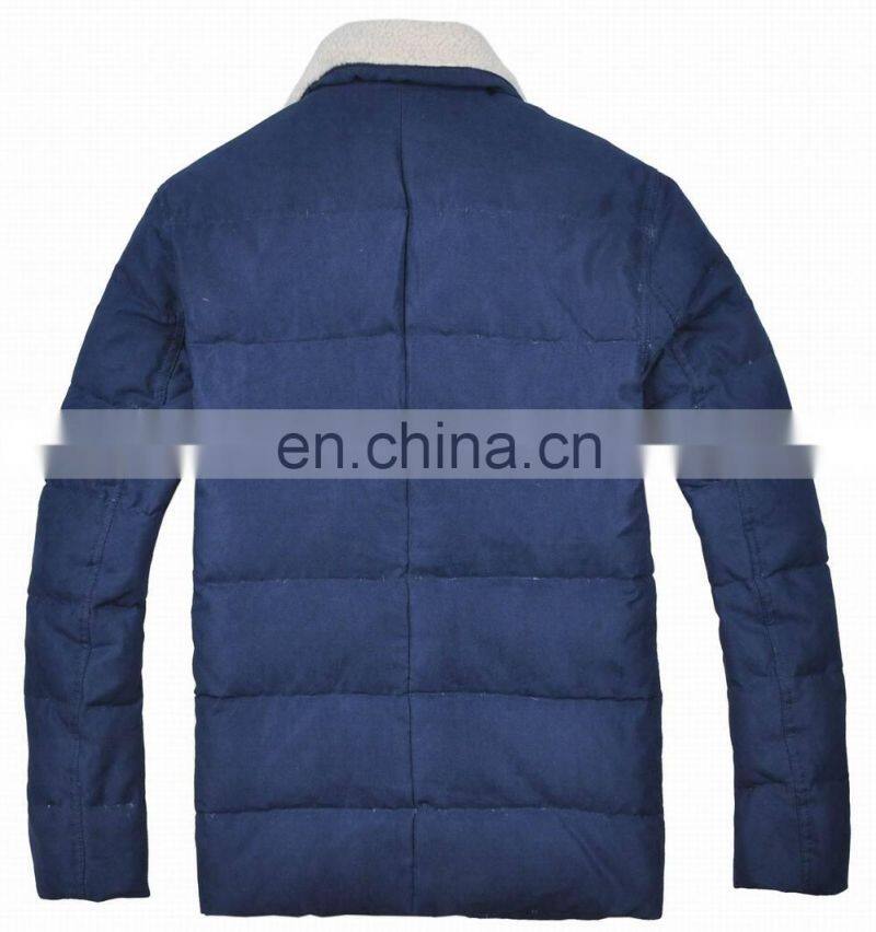 2015 blue lapel collar corduroy fabric men's suit