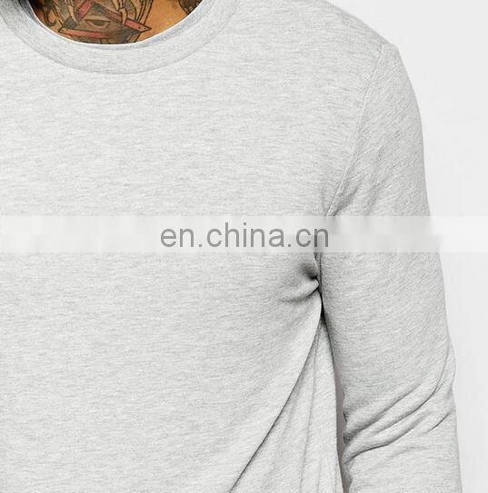 China Supplier Custom Plain Longline Wholesale Crewneck Sweatshirt Man