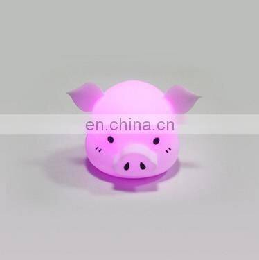 Silicone LED nightlight cute cartoon animal pig