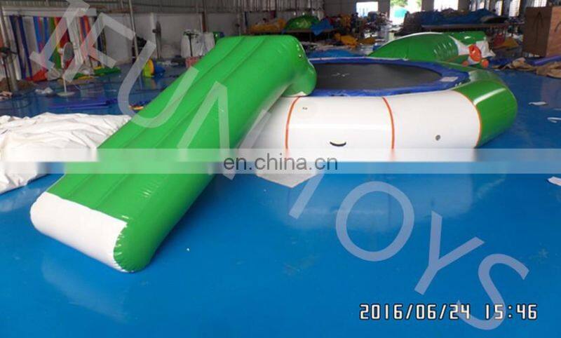 4meters cheap inflatable water jumping trampoline for children water park obstacles