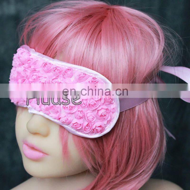 Sexy Pink Rose Eye Mask Flower Blindfold Adult Novelty Product Sex Toy Tied Blindfold
