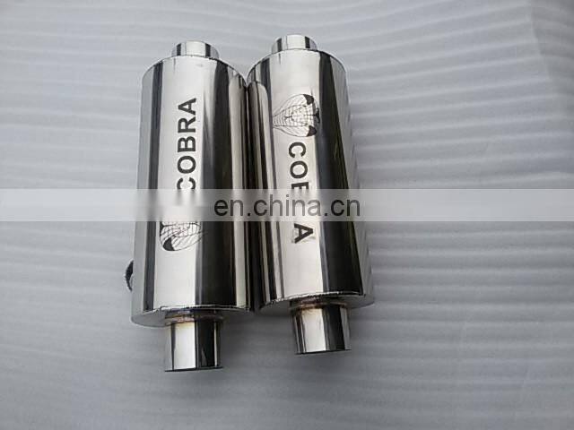universal round mufflers titanium burned muffler