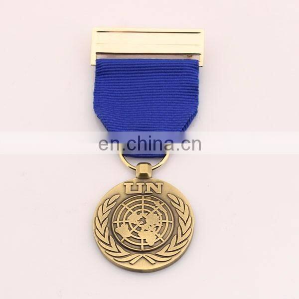 UN antique bronze cheap custom metal medal