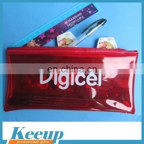 custom cheap eco-friendly pencial PVC bag for students