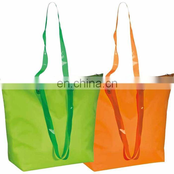 good quality nylon grocery tote shopping bag with exterior zipper pocket BAG061