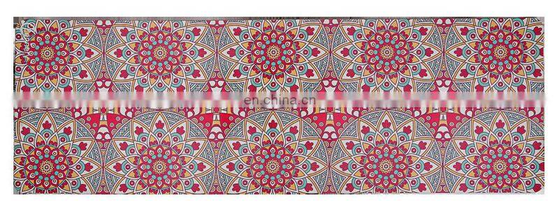 Good quality eco friendly colorful custom print suede natural rubber yoga mat