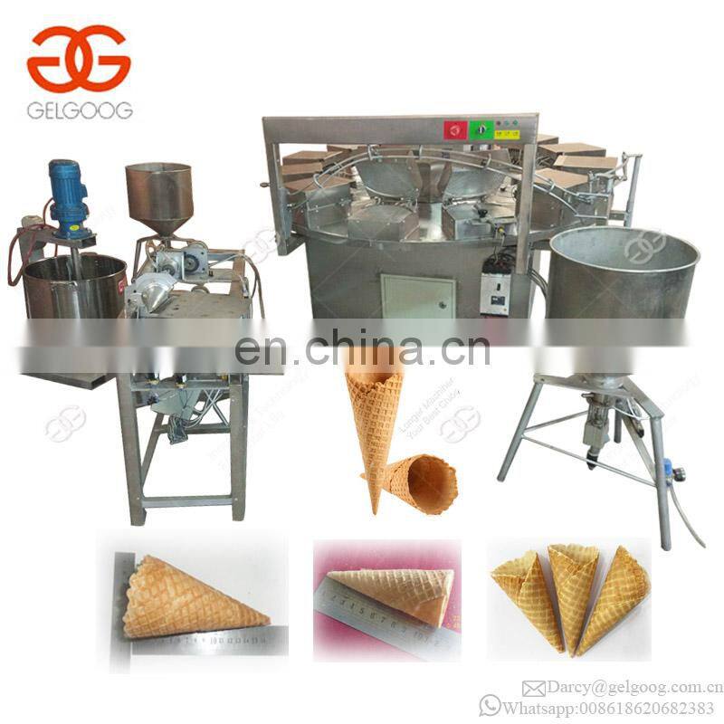 New Condition Snow Waffle Bowl Making Rolled Ice Cream Cone Baking Semi-Automatic Sugar Cone Machine