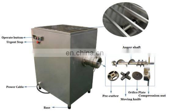 LONKIA Meat Processing Industry use Frozen Meat Bone Mangler grinder machine