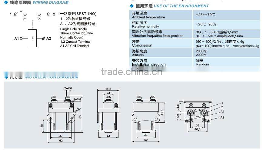 SAYOON DC CONTACTOR QCZ2-150/CZ10-150-L