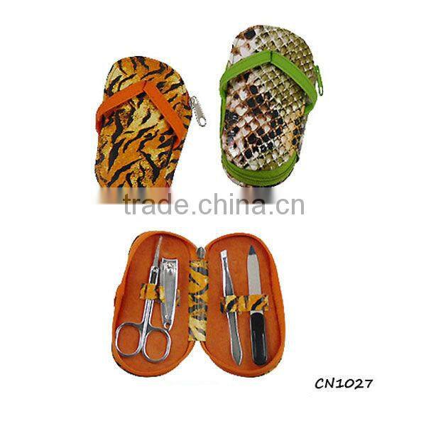 Stainless steel gold color shoe shape manicure sets