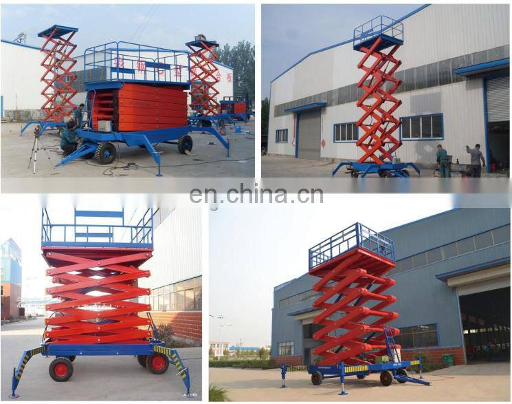 Hot selling movable hydraulic electric aerial scissor lifting platform mobile electric scissor lift