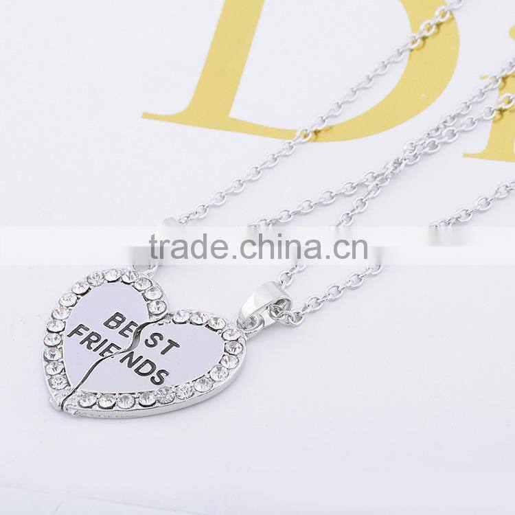 initial pendant necklace love friends alloy pendant necklace fashion