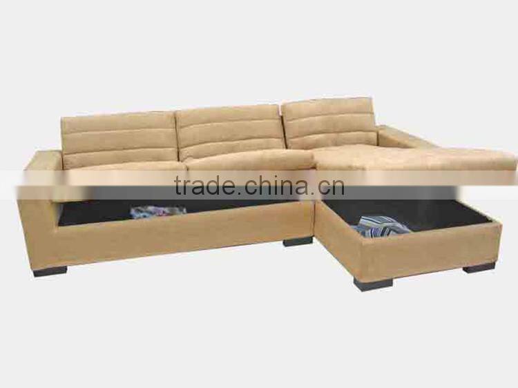 Modern Home Furniture L Shape Sofa Cum Bed With Storage