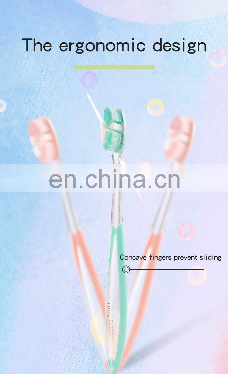 Private label Extra Soft Toothbrush Ultra Soft-bristled bamboo Teeth brush Micro-nano 20000 Floss Bristle Effect for adult