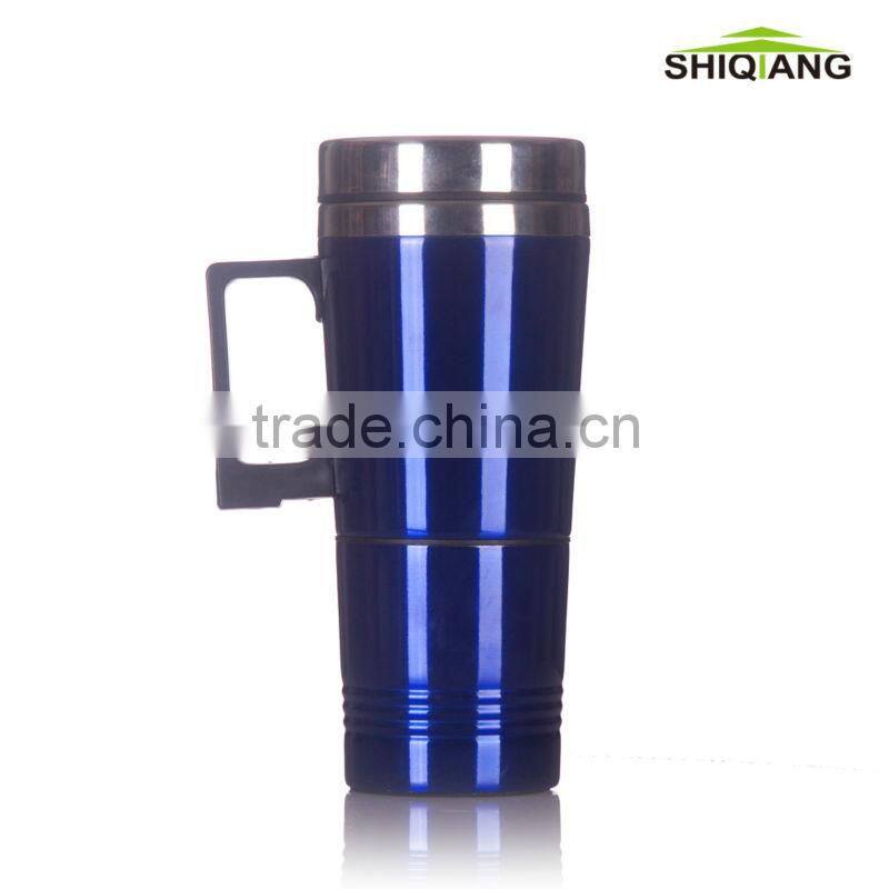 450ml double wall stainless steel office coffee mug with a cup