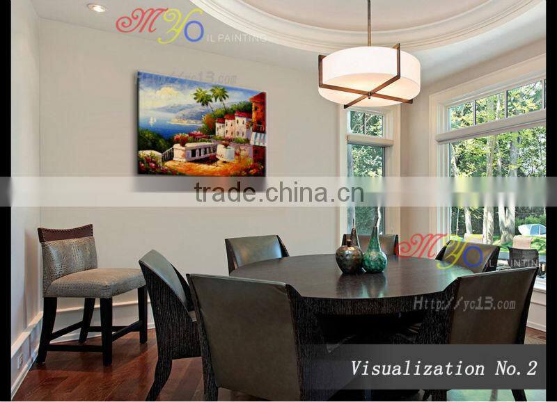 waterproof material mediterranean oil painting