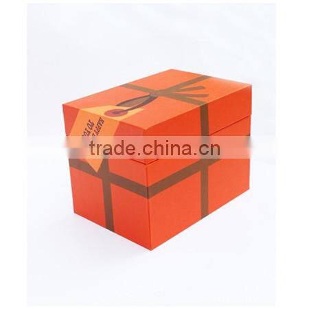 alibaba custom logo white glossy chrismas gift corrugated box
