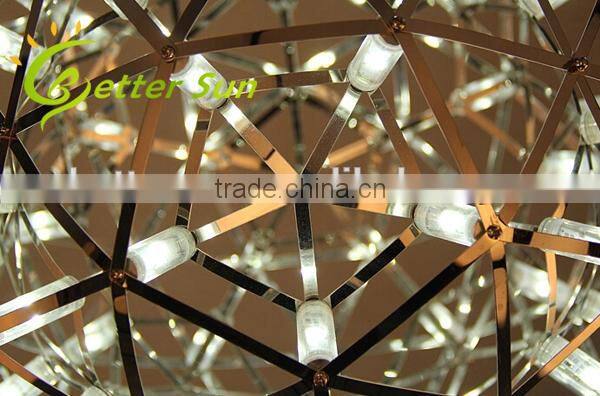 Modern Stainless Stell Pendant Spart Ball Chandeliers Chrom LED Pendant light
