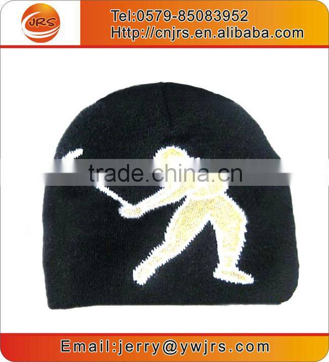 jacquard winter custom flat brim cap