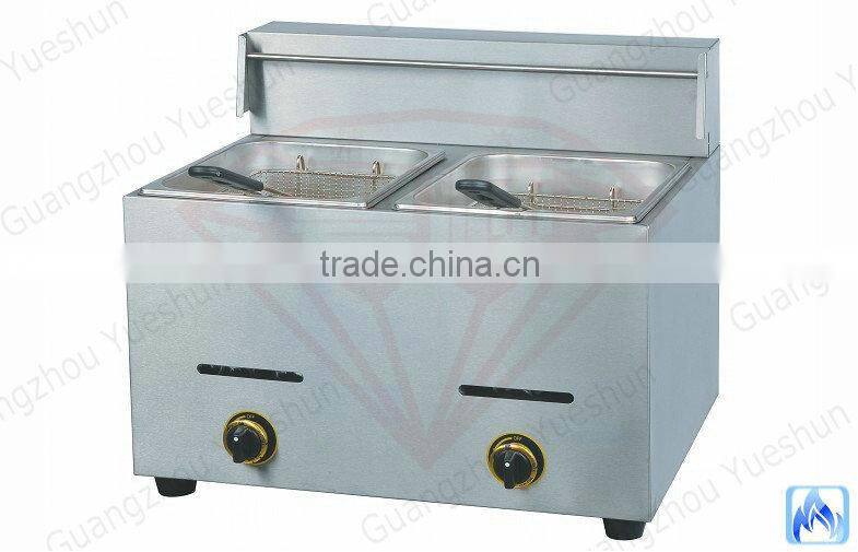 Factory direct selling multipurpose commercial gas double fryer