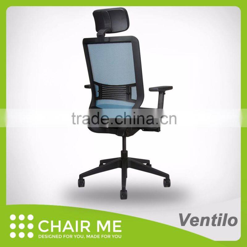 Newest design seat slide and adjustable armrest and 3D headrest office mesh chair