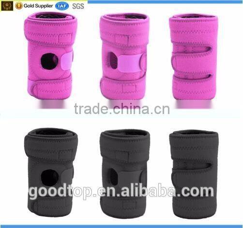 Adjustable Neoprene Knee Support with Basic Open Patella Kneecap Brace and Spring Steel Side Stays