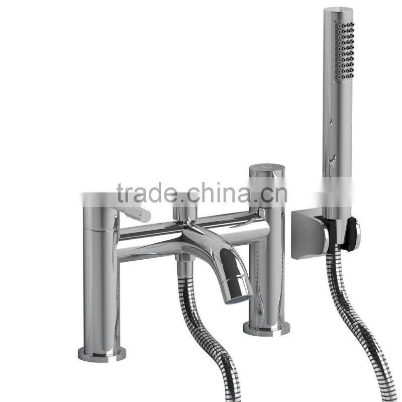 Bath Filler Tap Modern Chrome Plated Brass with Shower Attachment Bathroom