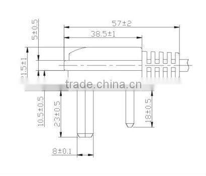 3 Pins U.K. audio ac power plug
