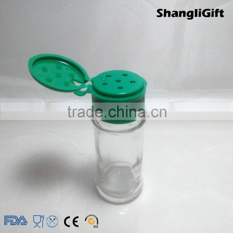 70ml barbecue spice pepper glass bottle with flip shakers wholesale
