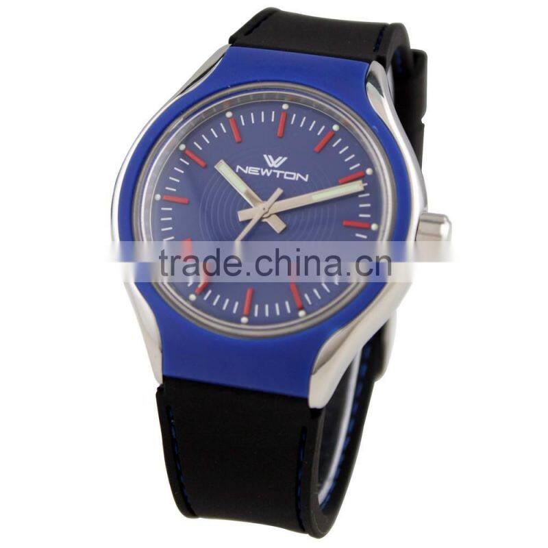 FT1418_BL Men promotional young rubber strap three hands trendy quartz movement wristwatch