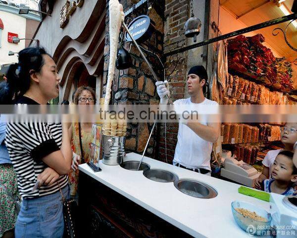 Hot sale double barrels Turkish ice cream freezer with France imported compressor