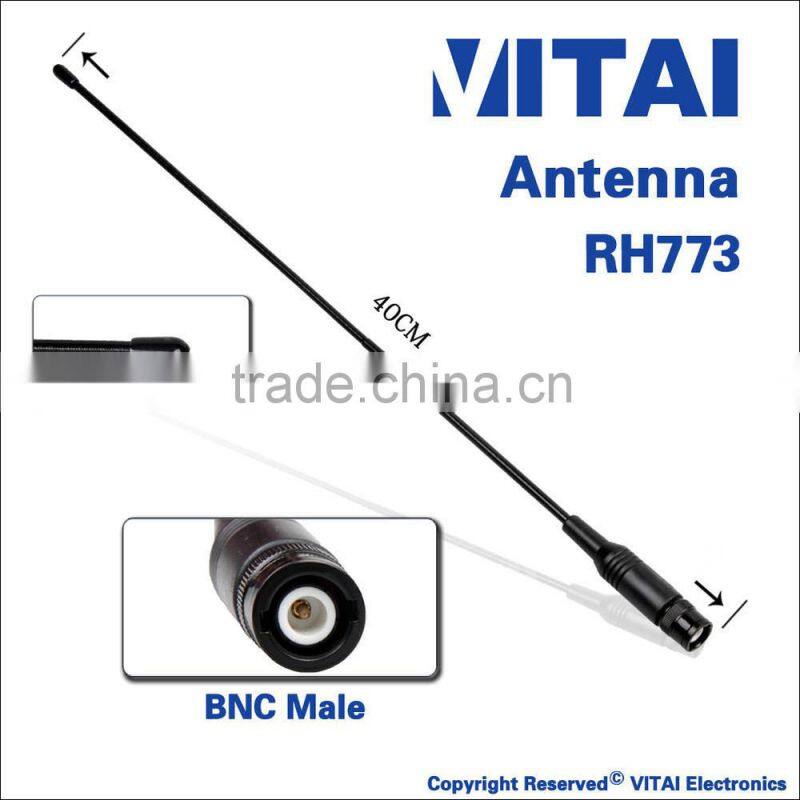 VITAI RH-773 144/430MHz 10W 2.15dBi SMA/BNC Connector 40/48cm Handheld Radio Antenna