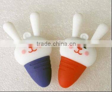 PVC Novelty rubbit usb flash drive, customized animal usb flash drive 1gb to 64gb,wholesale price usb memory stick