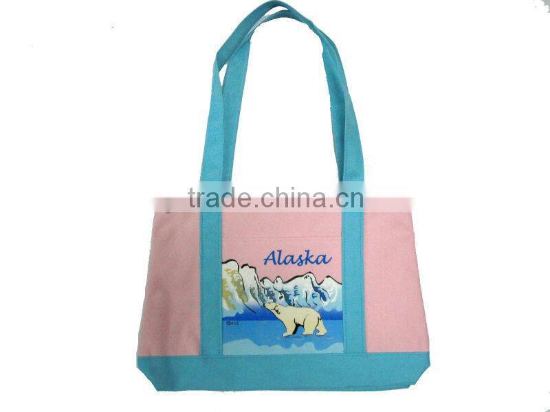 2016 polyester big embroidery Tote bags