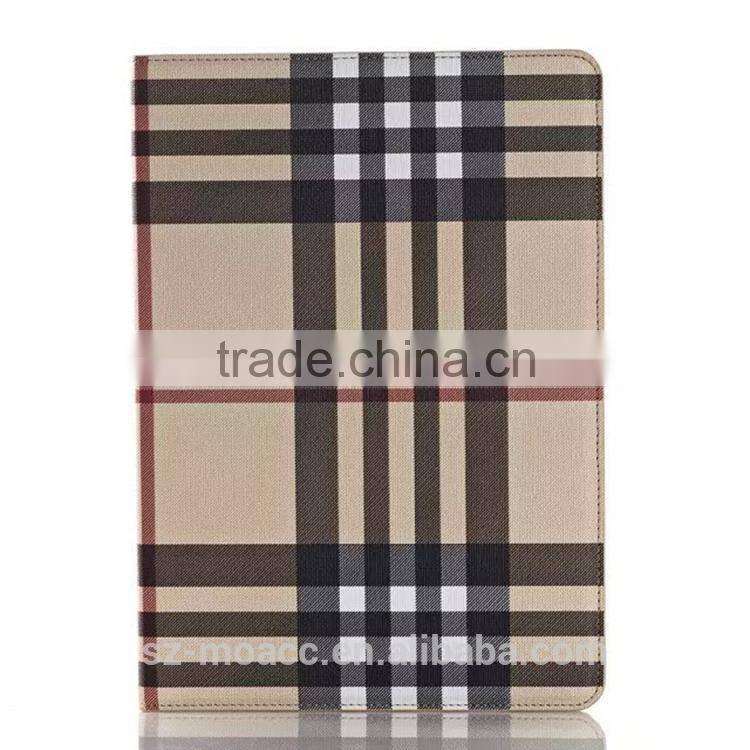 stripe style smart flip stand leather case for ipad air 2