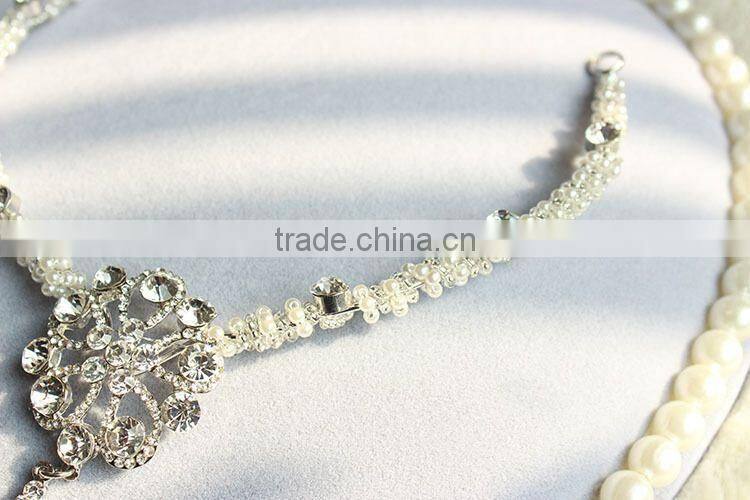 JOFO Handmade Crystal Pendant Hair Jewelry Wedding Hair Accessories Bridal Head Jewelry Headpiece Headwear For Women