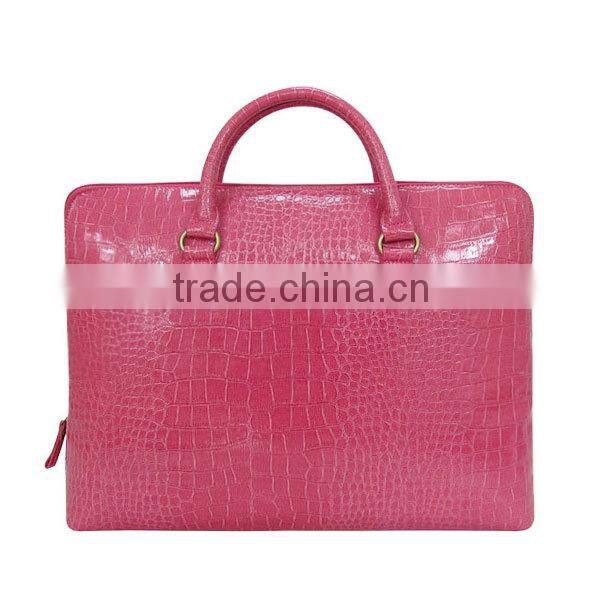Fashion girls genuine leather laptop bag china laptop bag