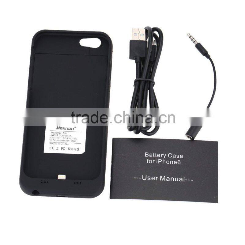 MFI certified portable power bank case for iPhone 6 battery case