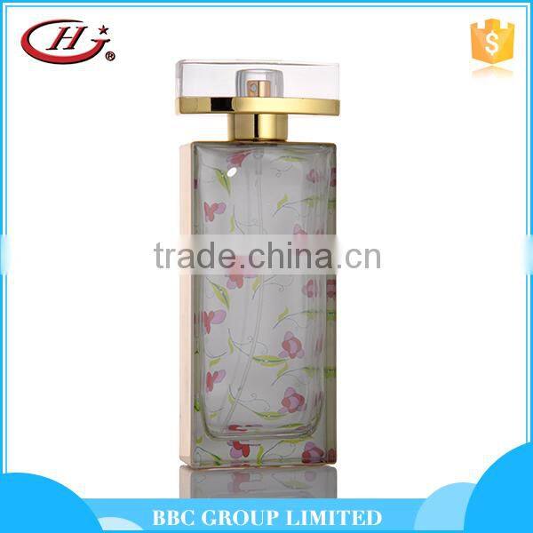 BBC Metallic Series - MF018 OEM lady flower printed glass bottles natural noble eau de parfum
