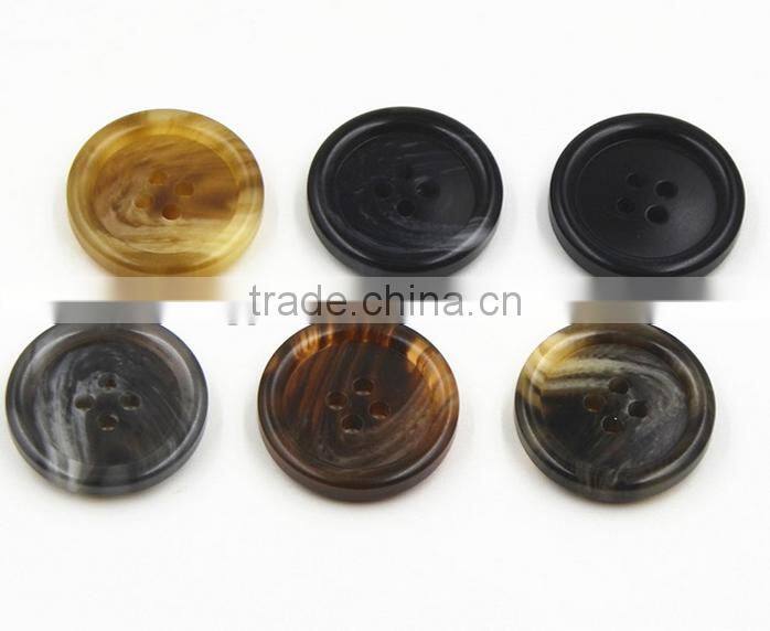 Sedex Audited Factory 2 Pillar polyester horn button, Resin horn Coats button