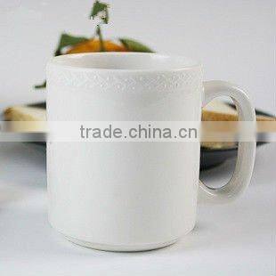Unique Lovely Design High-grade Romantic handpainting white ceramic hot coffee cup