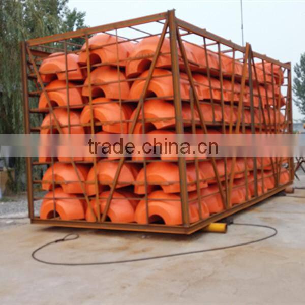 Orange color PU foam filled plastic floating buoy price