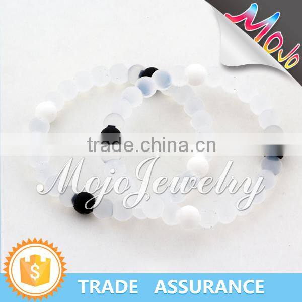 100% Safe Material Silicone Cheap Bead Silicone Bracelets